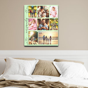 Poster Nossa Família Colagem Fotográfica Corações de Port