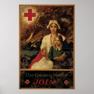 Poster Nossa grande mãe junta-se à cruz vermelha