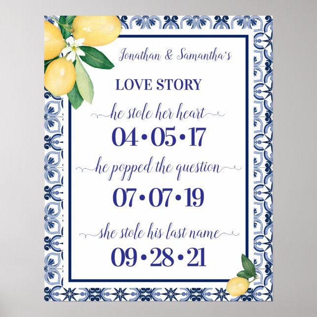 Poster Nossa História de Amor Melhor Dia Casamento Medite (Frente)