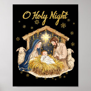 Poster Nossa Noite Religiosa Cena de Natal F