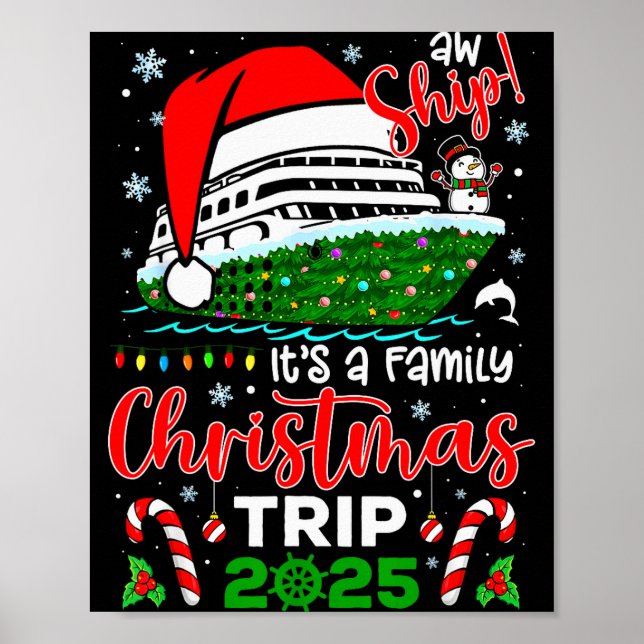 Poster Nossa Que Barco É Uma Viagem de Cruzeiro de Natal  (Frente)