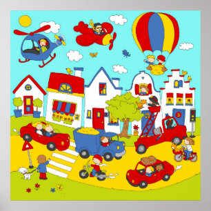 Póster Nossa rua movimentada