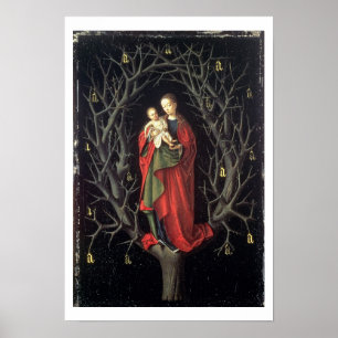 Póster Nossa senhora da árvore seca c.1450 (óleo no
