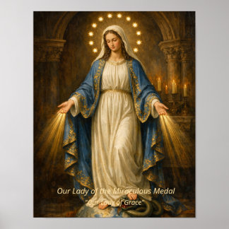 Poster Nossa Senhora da Graça - Medalha Milagrosa Arte Im