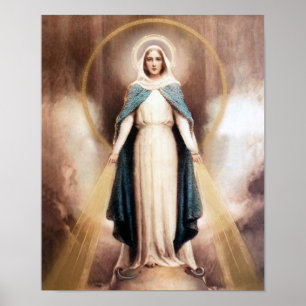 Poster Nossa senhora da imagem devocional da benevolênci