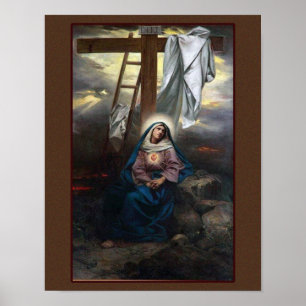 Poster Nossa senhora da imagem devocional das amarguras