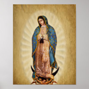Poster Nossa senhora da imagem devocional de Guadalupe