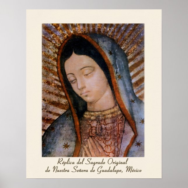 Poster Nossa Senhora da Réplica de Guadalupe Bust (Frente)