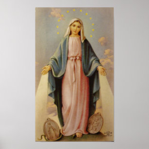 Póster Nossa senhora da Virgem Maria abençoada rosário 
