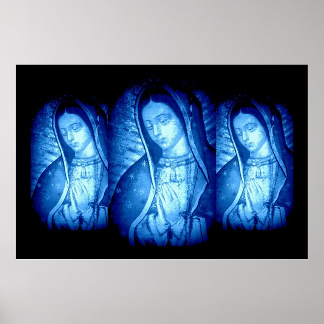 PÓSTER NOSSA SENHORA DE GUADALUPE AZUL (Frente)