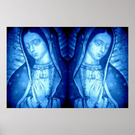POSTER NOSSA SENHORA DE GUADALUPE AZUL