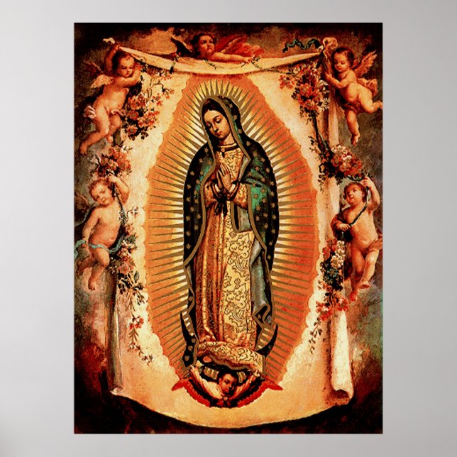 Póster Nossa Senhora de Guadalupe e os Anjos (Frente)