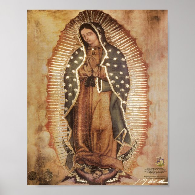 Poster Nossa Senhora de Guadalupe Mãe Maria (Frente)