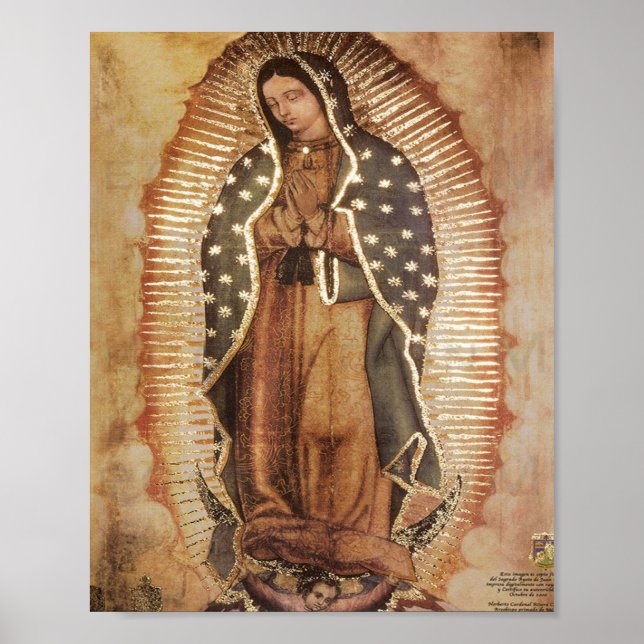 Poster Nossa Senhora de Guadalupe Mãe Maria (Frente)