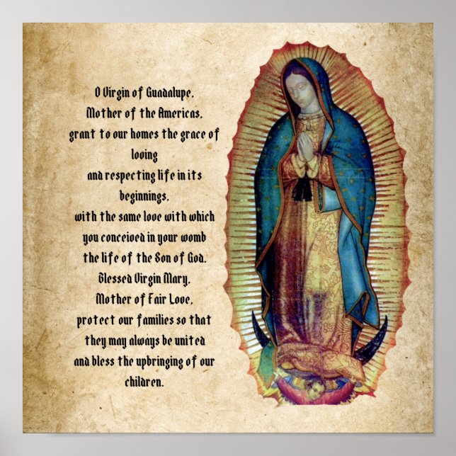 Poster Nossa Senhora de Guadalupe, Nuestra Señora de Guad (Frente)