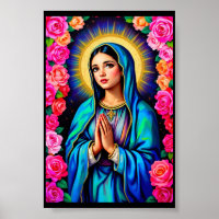 Nossa Senhora de Guadalupe Orando Virgem Maria Peq