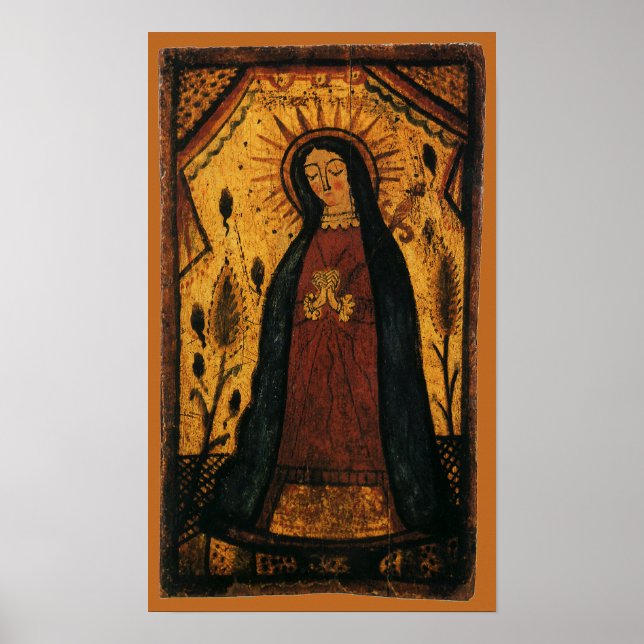 Póster Nossa Senhora de Guadalupe por Pedro Antonio Fresq (Frente)