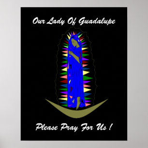 Póster Nossa Senhora de Guadalupe reze por nós!