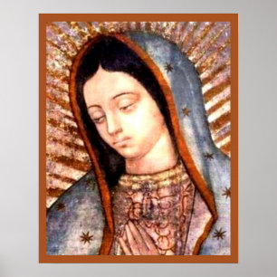 Poster Nossa Senhora de Guadalupe Tilma Virgem Maria Bust
