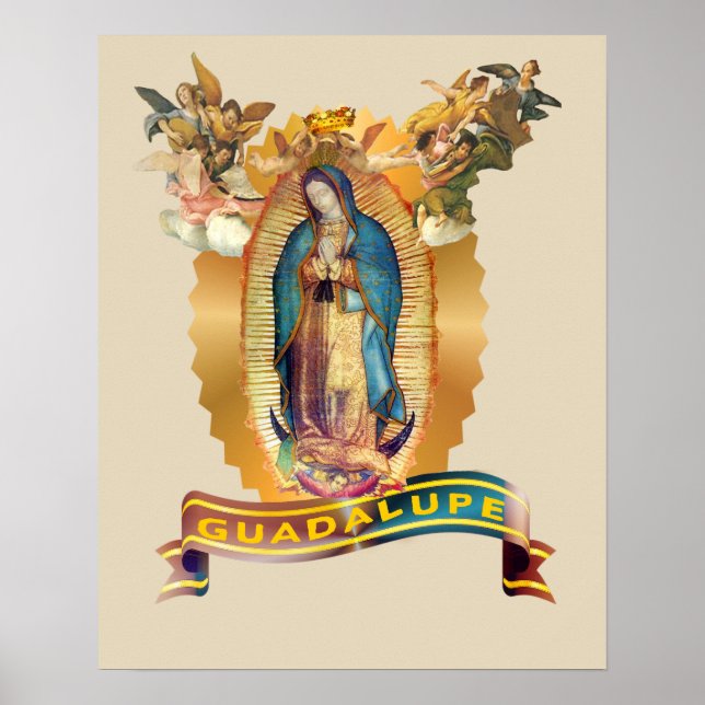 Poster Nossa Senhora de Guadalupe Virgem Maria Católica d (Frente)