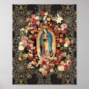Poster Nossa Senhora de Guadalupe Virgem Maria Colorida