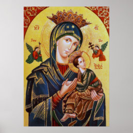 POSTER NOSSA SENHORA DE ÍCONE DE AJUDA PERPETUAL