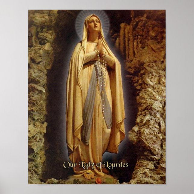 Poster Nossa Senhora de Lourdes (Frente)