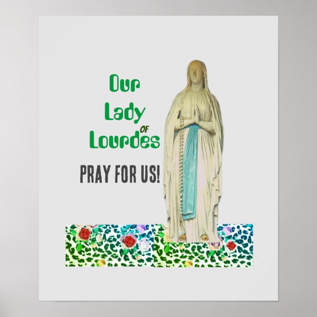 Poster Nossa Senhora de Lourdes (Frente)