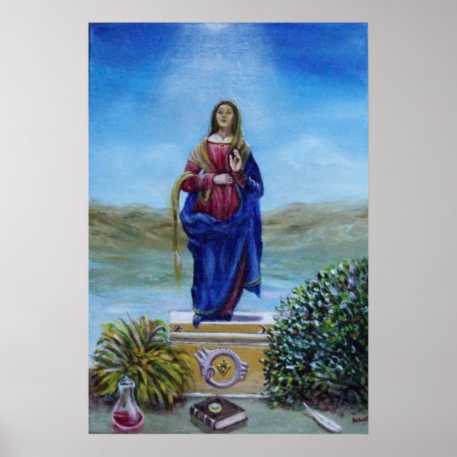 Poster NOSSA SENHORA DE LUZ Madonna de Conceito Imaculado (Frente)