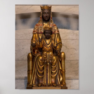 Poster Nossa Senhora de Montserrat Madona Negra Virgem Ma