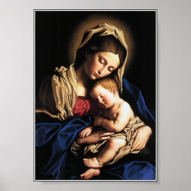 Poster Nossa Senhora e o Menino Jesus (Frente)