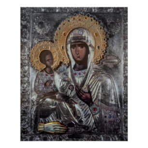 Póster Nossa Senhora Negra Arte Religiosa Católica