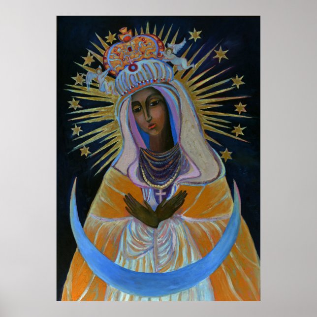 Poster Nossa Senhora Ostra Brama Mãe do Compaixão Negro M (Frente)