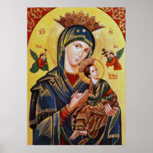 POSTER NOSSA SENHORA PERPÉTUO AJUDA ÍCONE