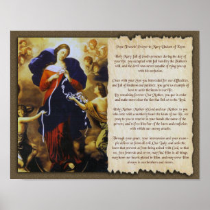 PÓSTER NOSSA SENHORA UNDOER NÓ ORAÇÃO