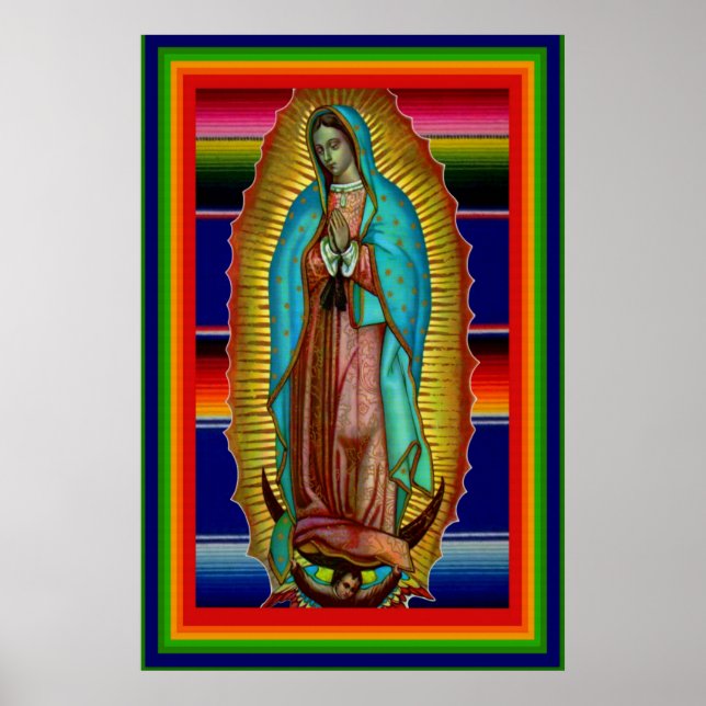 Poster Nossa Senhora Virgem Maria de Guadalupe Zarape Pos (Frente)