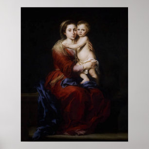 Póster Nossa Senhora Virgem Maria Virgen Maria Rosario Po