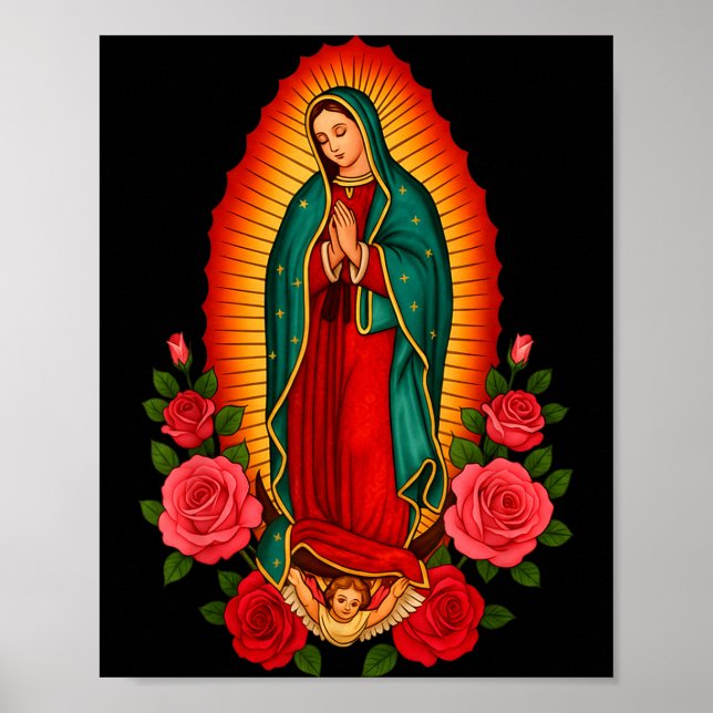 Poster Nossa Senhora Virgen De Guadalupe Santa Virgem Mar (Frente)