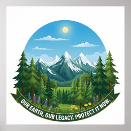Poster Nossa Terra & Legado Natureza Paisagem Consciencia