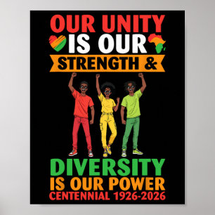 Poster Nossa Unidade É Força Diversidade Poder Centenário