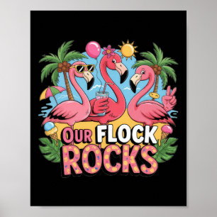 Poster Nossas Mães Familiares Flamingo Summer Vacinadas d