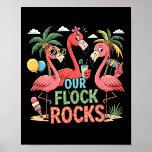 Poster Nossas Mães Familiares Flamingo Summer Vacinadas d
