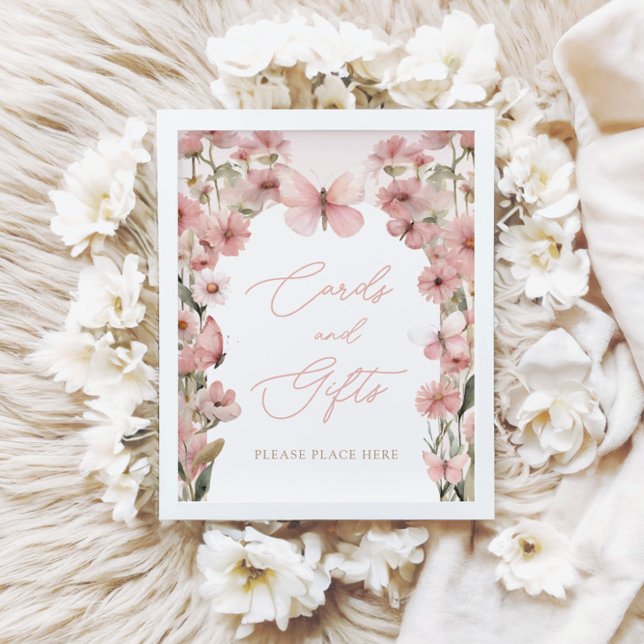 Poster Nossas Pequenas Borboletas Rosa Cartões e Presente (Criador carregado)