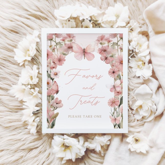 Poster Nossas Pequenas Borboletas Rosa Favorecem e Tratam (Criador carregado)