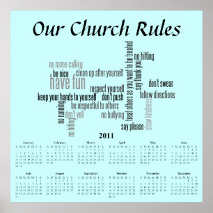 Póster Nossas regras da igreja