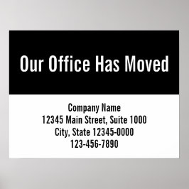 Poster Nosso Escritório Mudou O Anúncio De Movimentação D