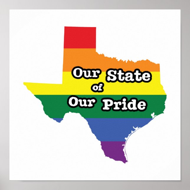 Poster Nosso Estado de Orgulho | Texas (Frente)