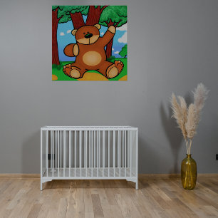 Póster Nosso na pradaria - Urso na pastagem