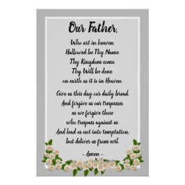 Póster Nosso Pai Prayer Matthew 6:9-13 Poster