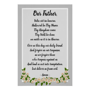 Póster Nosso Pai Prayer Matthew 6:9-13 Poster